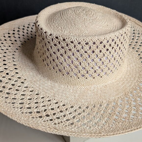 VAN PALMA Opale Junior Straw Hat Natural color Size: M EUC - Picture 3 of 16